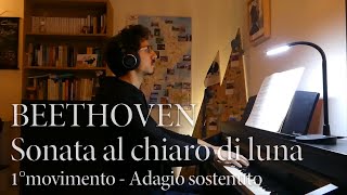 Beethoven  quotSonata al chiaro di lunaquot sonata n14 op27 n2  1°movimento Adagio sostenuto [upl. by Aihsekal]