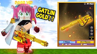 Buying New GATLIN GOLD in Skyblock Blockman Go [upl. by Annaid]