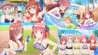 The Quintessential Quintuplets Movie swimsuit scene 🤭 [upl. by Mcarthur]