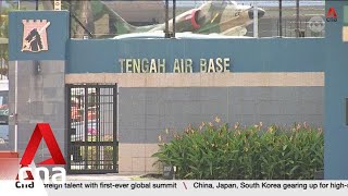 RSAF F16 crashes at Tengah Air Base during takeoff pilot hospitalised with no major injuries [upl. by Trudey]