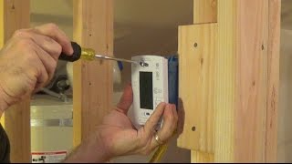 How to Install a Programmable Electronic Thermostat Double Pole [upl. by Erlond31]