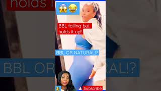 😱✋LATOYA FOREVER’S BBL FALLING BUT HOLDS IT UP🤯🫢shorts viral trending youtube [upl. by Annasiul]