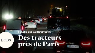 Les agriculteurs multiplient les opérations quotescargotquot certaines près de Paris [upl. by Bergmans970]