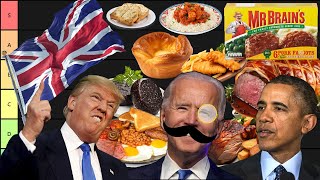 PRESIDENTS RANK BRITISH FOOD [upl. by Ecnarolf828]