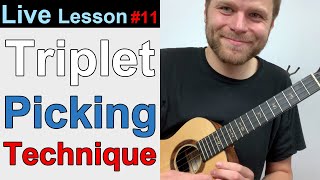 Triplet Picking Technique  Ukulele Tutorial [upl. by Yrroc560]