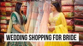 Indian Bridal Wedding Shopping For Bride amp Reception Gown Shopping [upl. by Esilanna]