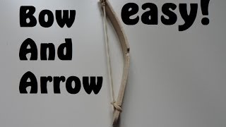 How To Make A Bow And Arrow From A Popsicle Stick Full HD [upl. by Hairahcez]