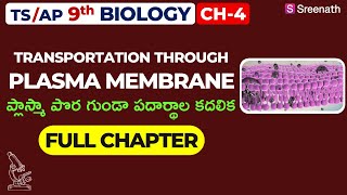 Transportation Through Plasma Membrane Full Chapter in తెలుగు  TSAP Class 9 Biology  Chapter 4 [upl. by Ward]