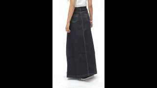 Indigo Long Denim Skirt  Modest Fashion [upl. by Nerag668]