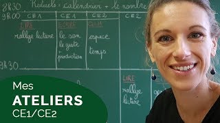 LES ATELIERS DE MA CLASSE DE CE1CE2 VLOG 24 [upl. by Anegue]