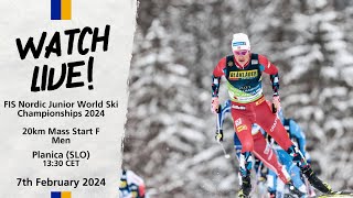 LIVE FIS Nordic Junior World Ski Championships 2024  20KM Mass Start F Men [upl. by Euell]