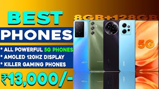 2023 Top 5 Powerful 5G Smartphone Under 13000  120hZ DisplayGaming Phones Best Phone under 13000 [upl. by Aliuqat]