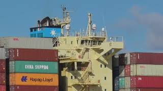 Containership MAERSK SEMBAWANG on approach to Port of Felixstowe 🇬🇧 11924 [upl. by Nunnery57]