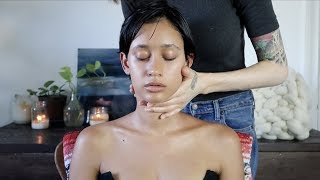 ASMR healing massage with sage and essential oils whisper [upl. by Acinat]