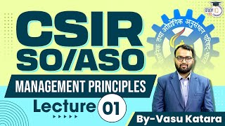 CSIR SOASO Exam Management Principles  Lecture  1  StudyIQ IAS [upl. by Rehpretsirhc280]