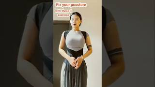 3 exercises to correct hunch back hunchback cervicalpain yoga youtubeshorts exercise [upl. by Ahsoj704]