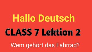 Hallo Deutsch Learn GERMANCLASS VII Module4 Lektion2 German lessonAditya Sharma [upl. by Cobby]