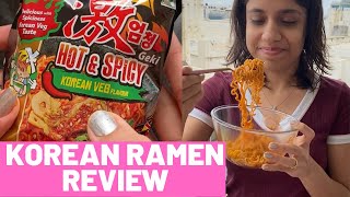 Nissin Korean Ramen review  noodles reviewtryit ramen foodreview [upl. by Eph]