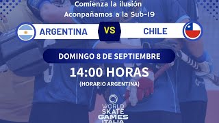 HOCKEY SOBRE PATINES  MUNDIAL SUB 19 EN VIVO  NOVARA 2024 ARGENTINA VS CHILE [upl. by Leind]