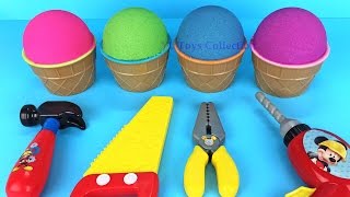 Kinetic Sand Ice Cream Surprise Tools Surprise Toys Fun for Kids [upl. by Madriene253]