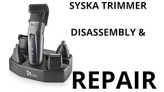 Syska Trimmer HT3052K Disassemble Repair [upl. by Gitlow]