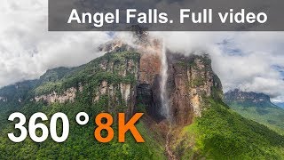 360° Angel Falls Venezuela Aerial 8K video [upl. by Horvitz]