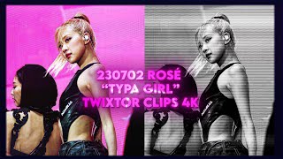 230702 BST Hyde Park quotTYPA GIRLquot Rosé Twixtor clips 4k  CC [upl. by Adniroc]