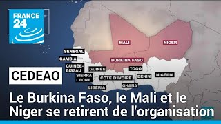 Les trois juntes  Burkina Faso Mali et Niger quittent la CEDEAO • FRANCE 24 [upl. by Petit]