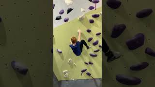 Climbing a hard physical overhang V4 boulder problem [upl. by Erdna]