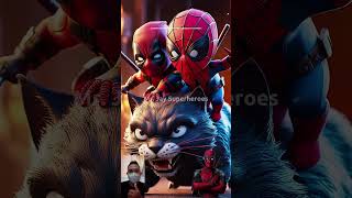 Evolution of deadpool  Deadpool as good story ai spiderman marvel shorts baby babygirl cat [upl. by Yddeg]