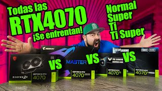 RTX 4070 vs 4070 SUPER vs 4070Ti vs 4070Ti SUPER ¿Por qué TANTAS ¿Cuál COMPRAR DrogaDigital [upl. by Aklim]