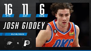 Highlights Josh Giddey puts on passing display with doubledouble vs Pacers  oklahomacitythunder [upl. by Eivi66]