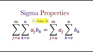 Sigma Notation Double Sum to Product of Sums Property [upl. by Enelehcim]