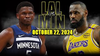 Los Angeles Lakers vs Minnesota Timberwolves Full Game Highlights  October 22  202425 NBA Season [upl. by Laekcim]