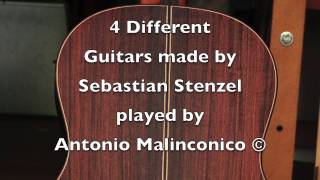 Antonio Malinconico Plays 4 Different Stenzel Guitars [upl. by Asiret156]