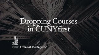 Dropping Courses in CUNYfirstScheduleBuilder [upl. by Bill821]