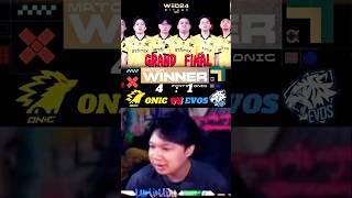 Reaksi LUMINAIRE ONIC 4 Vs 1 EVOS grand Final IESF mobilelegends [upl. by Anairam595]