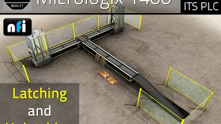 AB Micrologix 1400 Tutorials Latching and Unlatching Conveyor [upl. by Oilicec]