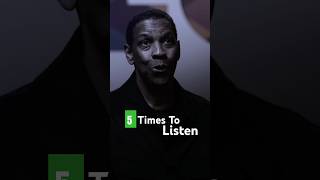 5 Times to Listen by Denzel Washington motivation denzelwashingtonquotes youtubeshorts [upl. by Holden]