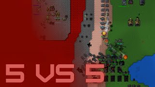 Столкновение 5 vs 5  RTS Rusted Warfare [upl. by Yrehc498]