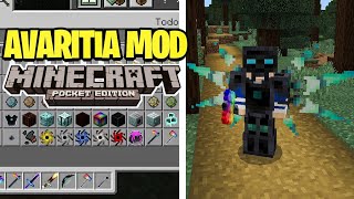 NOVA ATUALIZAÇÃO DO ADDONMOD DO AVARITIA PRO MINECRAFT PE [upl. by Ahsinak]