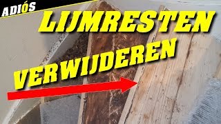 LIJMRESTEN VERWIJDERENtrap schoonmaken van lijmresten Schildersbedrijf Edens Apeldoorn [upl. by Gelasias382]