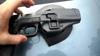 blackhawk paddle CQC sportster holster for Smith and Wesson 40 review [upl. by Uliram913]