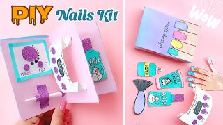 Handmade Paper Nail Kit  DIY Paper Nails  Fun Crafts to make at home papercraft [upl. by Corsiglia]