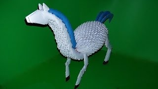 3D origami horse tutorial instruction [upl. by Alys]