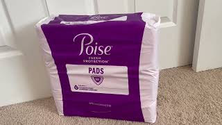 Poise Incontinence Pads amp Postpartum Incontinence Pads Review [upl. by Brigida]