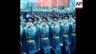 SYND 10 11 79 REVOLUTION ANNIVERSARY PARADE IN MOSCOWS RED SQUARE [upl. by Fitzhugh]