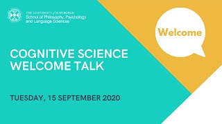 Welcome Week 2020  Cognitive Science Welcome Talk [upl. by Mokas]