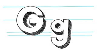 How to Draw 3D Letters G  Uppercase G and Lowercase g in 90 seconds [upl. by Haag]