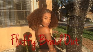 Fluffy BraidOut Tutorial On Natural Hair [upl. by Sulecram]